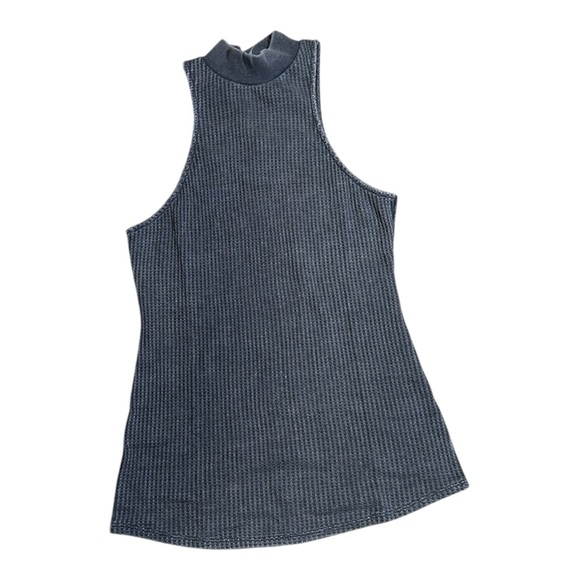 NWT Free People Road Trip Waffle Knit Long Tank Grey XS or S - Picture 4 of 11
